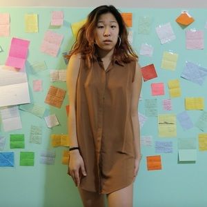 Collared shirt-dress